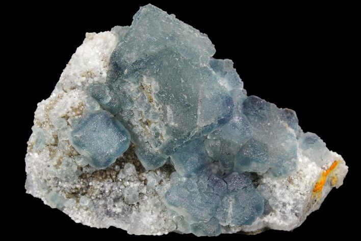 Multicolored Fluorite Crystals on Quartz - China #149743